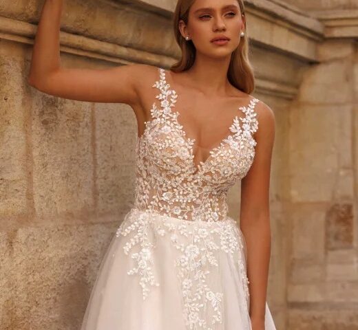 čipkované svadobné šaty